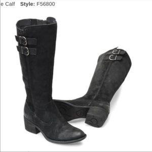 BORN Basil Black Suede Distressed Boot CBFG18